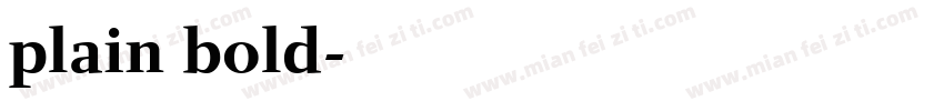 plain bold字体转换